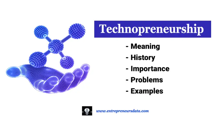 Technopreneurship: Meaning, History, Importance, Problems & Examples 2 Technopreneurship Meaning, History, Importance, Problems and Examples